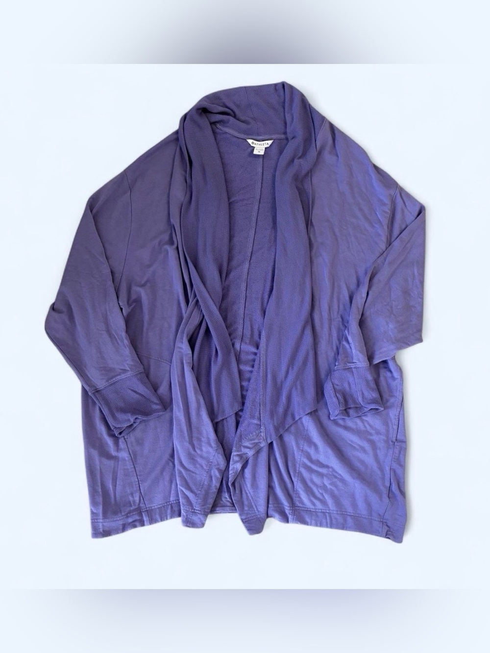Athleta Pranayama Wrap Cardigan Lavender Purple Open Front Size 3XL Plus Size